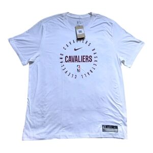 NWT Men's Nike Cleveland Cavaliers T-shirt, White/Burgundy, Polyester, XXL- Tall